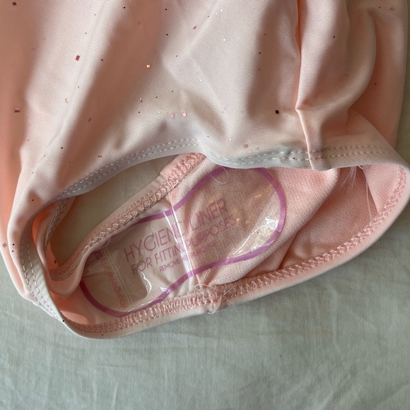 NWOT Young Hearts Pink Glitter Butterfly Swimsuit 7 - Picture 9 of 12